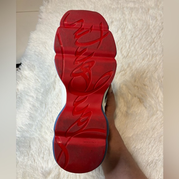 Christian Louboutin Men's Red and Blue Trainers 
Size 10 1/2 - Picture 6 of 14